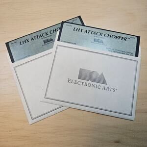 2 Disk LHX  Attach Chopper (IBM PC) 1990 Electronic Arts Tandy 1000 Family Game